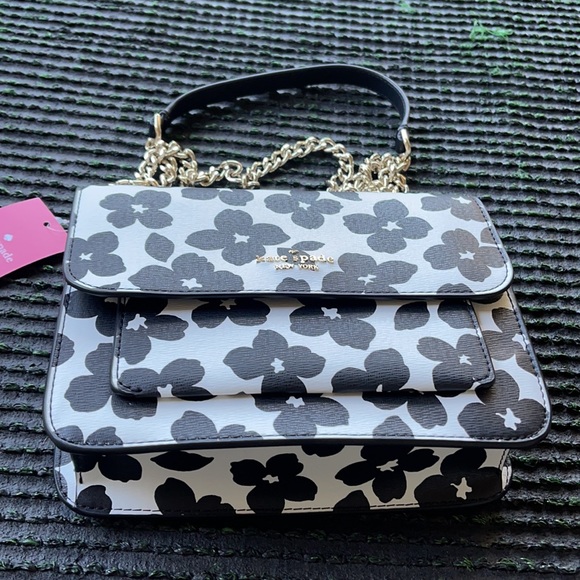 Kate Spade remi graphic blooms flap chain crossbody - Picture 3 of 16